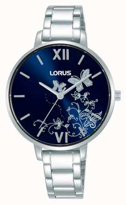 Lorus Mulher | mostrador raio de sol azul escuro | pulseira de aço inoxidável RG299SX9