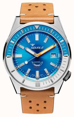Squale Couro Matic azul claro | automático | mostrador azul | pulseira de couro marrom MATICXSE.PTC-CINU1565CM