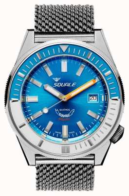 Squale Malha matic azul claro | automático | mostrador azul | pulseira de malha de aço inoxidável MATICXSE.ME22-CINSS22