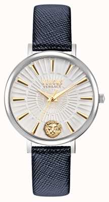 Versus Versace Relógio feminino com pulseira de couro mar vista VSP1F0121