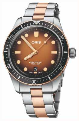 ORIS Divers sessenta e cinco mostrador marrom automático (40 mm) / pulseira de bronze e aço inoxidável 01 733 7707 4356-07 8 20 17