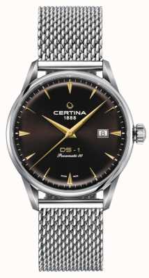 Certina Ds-1 powermatic 80 relógio com mostrador marrom C0298071129102