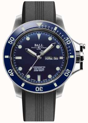Ball Watch Company Pulseira de borracha preta original de hidrocarboneto de engenheiro masculino (43 mm) DM2218B-P1CJ-BE