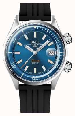 Ball Watch Company Cronômetro de mergulhador mestre ii pulseira de borracha com mostrador azul DM2280A-P1C-BE