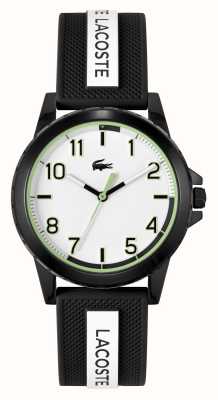 Lacoste Relógio Rider com pulseira de silicone preto e branco 2020141