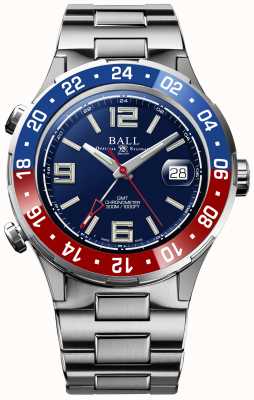 Ball Watch Company Roadmaster pilot gmt edição limitada mostrador azul DG3038A-S2C-BE