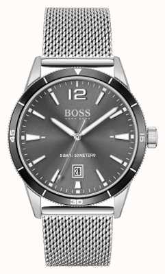 BOSS Conjunto de botões de punho e relógio masculino drifter de aço inoxidável 1570126