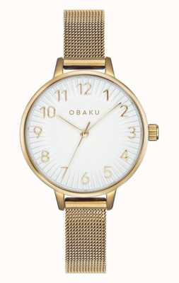 Obaku Relógio feminino de aço inoxidável Syren V237LXGIMG
