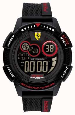 Scuderia Ferrari Pulseira de silicone preta super rápida Apex 0830856