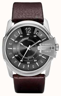 Diesel Relógio masculino com pulseira de couro marrom DZ1206