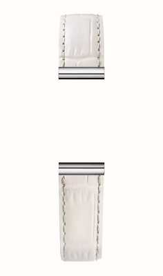 Herbelin Pulseira de relógio intercambiável Antarès - couro branco texturizado crocodilo / aço inoxidável - somente pulseira BRAC17048A55