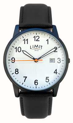 Limit Mostrador branco clássico / relógio de couro preto 5801.37