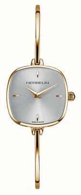 Herbelin Relógio feminino Fil com mostrador prateado com pulseira em pvd dourado 17207BP11