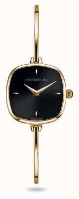 Herbelin Relógio feminino Fil com mostrador preto com pulseira em pvd dourado 17207/BP14