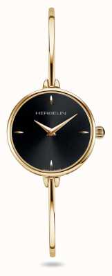 Herbelin Relógio feminino Fil com mostrador preto em pvd dourado 17206/BP14