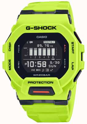 Casio Relógio digital de quartzo verde limão G-shock g-squad GBD-200-9ER