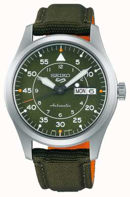 Seiko 5 esportes flieger relógio com pulseira verde automático com mostrador verde SRPH29K1
