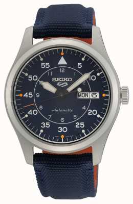 Seiko 5 esportes militares 'flieger' mostrador azul automático relógio pulseira azul SRPH31K1