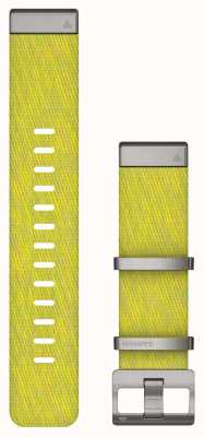 Garmin Marq quickfit 22mm jacquard-weave stap de nylon apenas amarelo/verde 010-12738-23