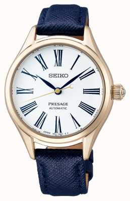 Seiko Presage pulseira de couro azul eterno SPB234J1