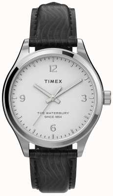 Timex Caixa feminina em tom prateado Waterbury e pulseira preta TW2U97700