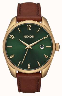 Nixon Pulseira de couro marrom com mostrador verde Thalia A1343-2691-00