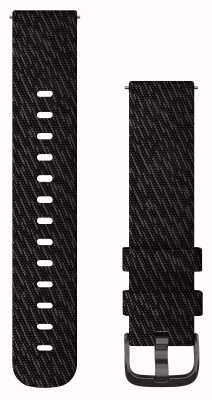 Garmin Alça de liberação rápida (20 mm) tecido de pimenta preta nylon / ferragens de ardósia - apenas alça 010-12924-13