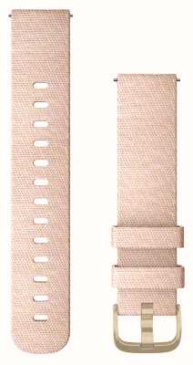 Garmin Alça de liberação rápida (20 mm) tecido de nylon rosa blush / hardware dourado claro - apenas alça 010-12924-12