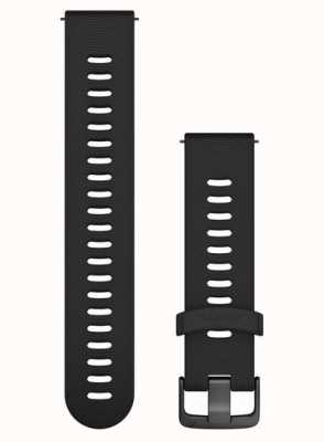 Garmin Alça de liberação rápida (20 mm) silicone preto / hardware ardósia - apenas alça 010-11251-1G