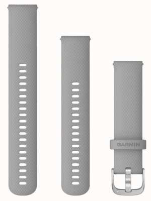 Garmin Alça de liberação rápida (20 mm) silicone cinza em pó / hardware prateado - apenas alça 010-12924-00