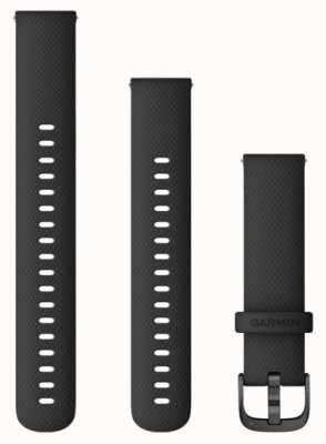 Garmin Alça de liberação rápida (18 mm) silicone preto / hardware ardósia - apenas alça 010-12932-01