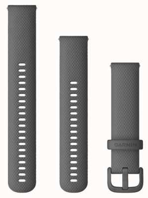 Garmin Pulseira de liberação rápida (20 mm) silicone cinza sombreado / hardware cinza sombreado - apenas cinta 010-13021-00