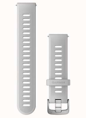 Garmin Precursor 55 | alça de liberação rápida (20 mm) silicone branco / hardware de aço inoxidável - apenas alça 010-11251-9Q