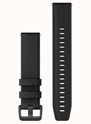 Garmin Alça de liberação rápida (20 mm) silicone preto / hardware de aço inoxidável preto - apenas cinta 010-12926-00