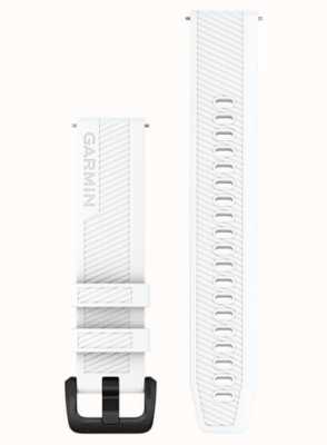 Garmin Alça de liberação rápida (20 mm) silicone branco / hardware de aço inoxidável preto - apenas cinta 010-13076-02