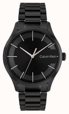 Calvin Klein Mostrador preto | pulseira de aço inoxidável preta 25200040
