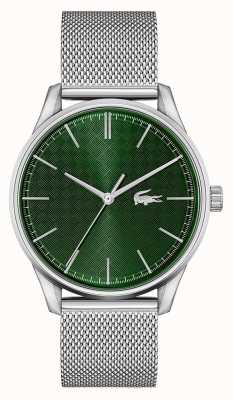 Lacoste Viena Masculina | mostrador verde | pulseira de malha de aço 2011189