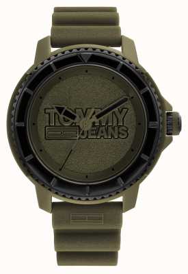Tommy Jeans Relógio masculino Tokyo com pulseira de silicone marrom 1792002
