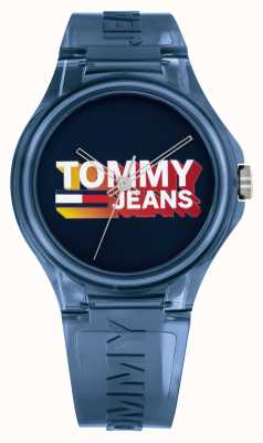 Tommy Jeans relógio de silicone azul de homem de Berlim 1720028