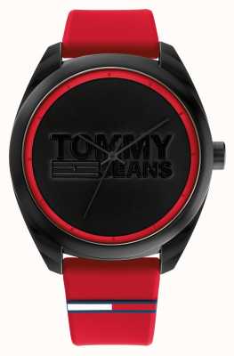 Tommy Jeans relógio masculino san diego vermelho e preto 1791929