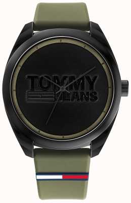 Tommy Jeans San Diego Masculino | mostrador preto | alça de silicone verde 1791930