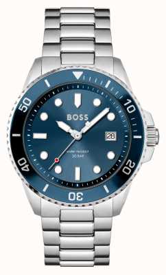 BOSS Ás dos homens | mostrador azul | pulseira de aço inoxidável 1513916
