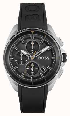 BOSS Volane | mostrador cronógrafo preto | pulseira de silicone preta 1513953
