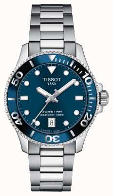 Tissot Seastar 1000 | mostrador azul de 36 mm | pulseira de aço inoxidável T1202101104100