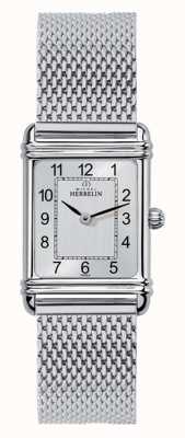 Herbelin Relógio de pulseira de malha milanesa art déco 17478/22BM