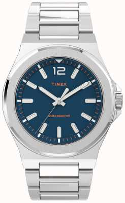 Timex Essex ave relógio pulseira de aço inoxidável com mostrador azul TW2V02000