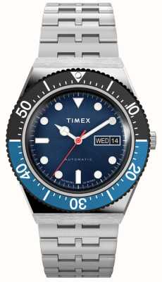 Timex Relógio com moldura preta e azul M79 automático TW2V25100