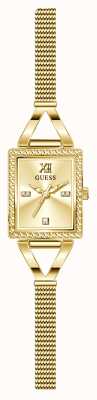 Guess Relógio feminino com pulseira de malha fina de cor dourada Grace GW0400L2