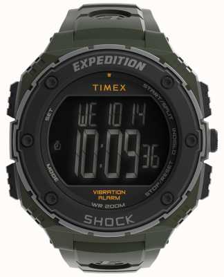 Timex Relógio digital robusto de expedição masculina | alça verde TW4B24100