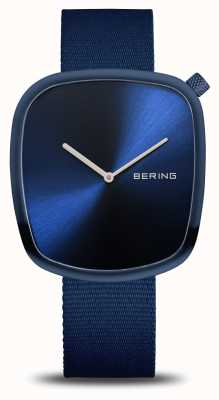 Bering Seixo | azul polido | mostrador azul profundo | pulseira azul reciclada 18040-397